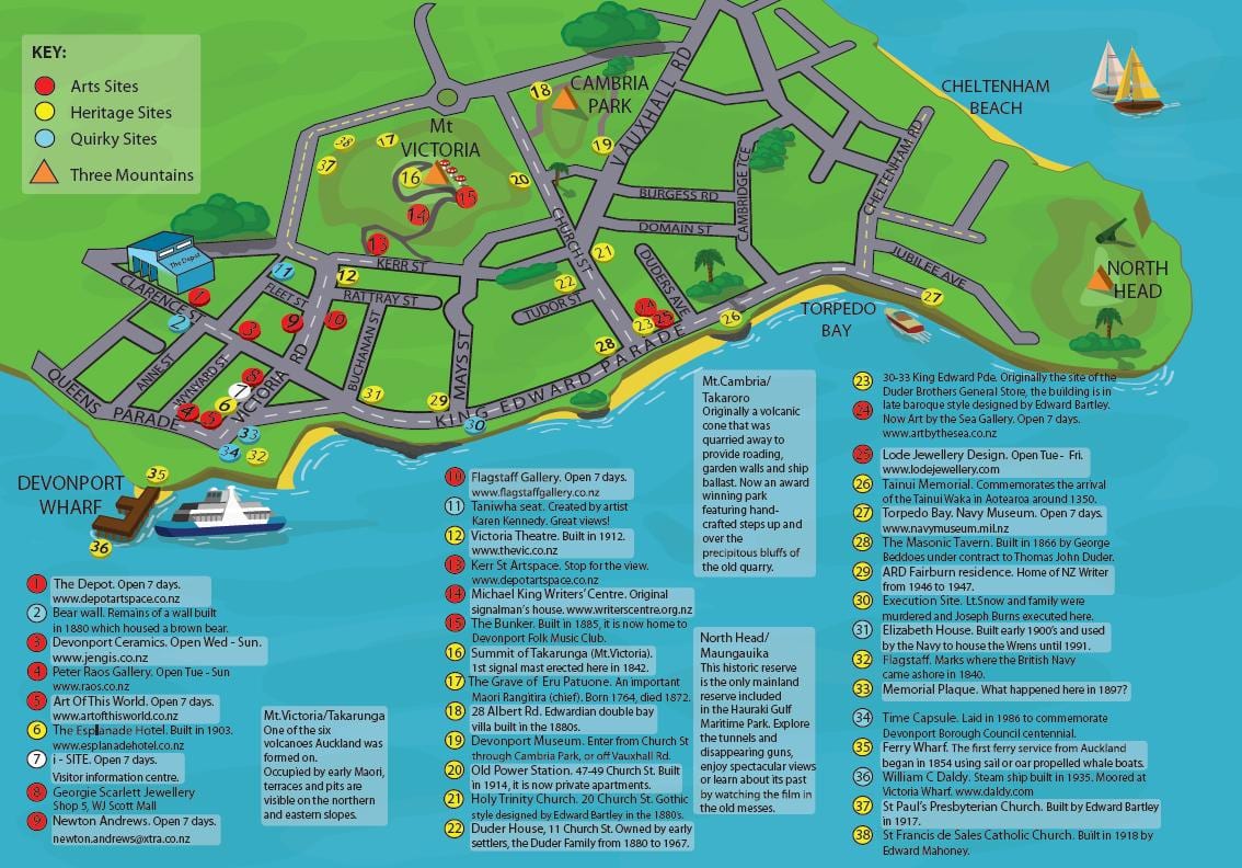 mapa Devonport Aucklandu