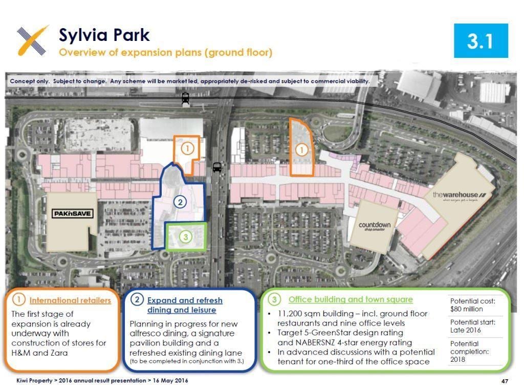Sylvia park Aucklandu mapu