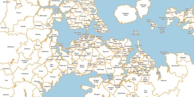 Mapa Aucklandu predgrađa